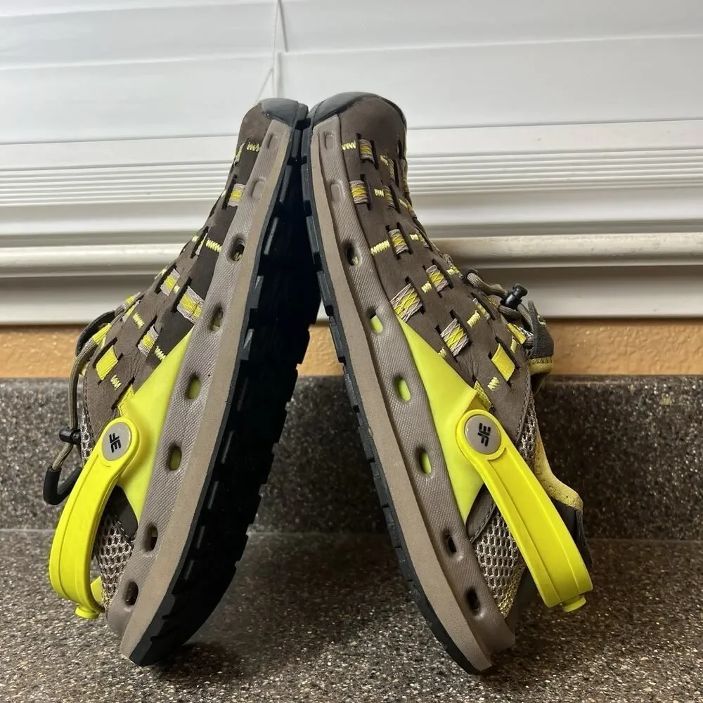 Salewa Womens Size 7 MS Capsico Climbing Trail Shoes Brown/Yellow Drawstring Low